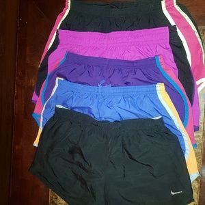 Nike running shorts lot of 5 all M
